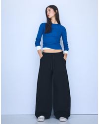 Bershka - Modal Barrel Trousers - Lyst