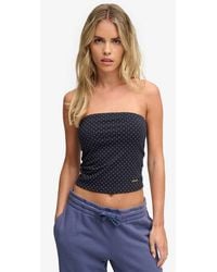 Superdry - Athletic Essentials Jersey Bandeau Top - Lyst