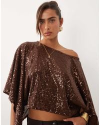 ASOS - Sequin Cape Top - Lyst