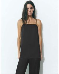 Pull&Bear - Satin Fabric Strappy Top - Lyst