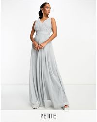 Beauut - Petite Bridal Maxi Tulle With Bow Back - Lyst