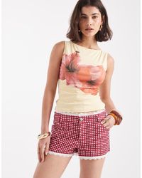 WeWoreWhat - Low Rise Micro Shorts With Lace Trim - Lyst