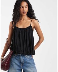 ASOS - Strappy Bubble Hem Top - Lyst