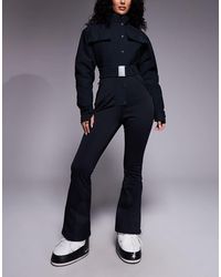 ASOS 4505 Ski & Snow - Asos 4505 Hourglass Ski Funnel Neck Kick Flare Belted Ski Suit - Lyst