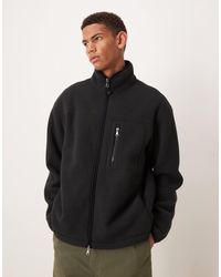 ARKET - Fleece Pile Jacket With Two-way Zip And Front Pocket - Lyst