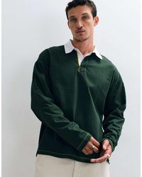 ASOS - Heavyweight Boxy Oversized Long Sleeve Rugby Polo Shirt With Step Hem - Lyst