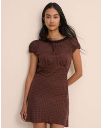 Nobody's Child - Polka Dot Puff Sleeve Marianna Midi Dress - Lyst
