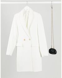 Mango Straight Coat - White