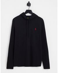 Polo Ralph Lauren - Top manches longues à capuche et logo emblématique - Lyst