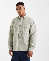 ASOS - Corduroy Overshirt With Workwear Badge - Lyst