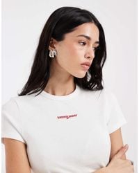 Tommy Hilfiger - Script Logo Slim Fit Rib T-Shirt - Lyst