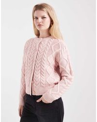 New Look - Cable Cardigan - Lyst