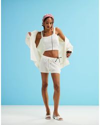 ASOS - Knitted Stitch Mini Short Co-ord - Lyst