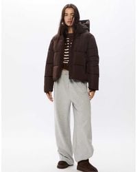 Stradivarius - Basic Hooded Puffer Jacket - Lyst