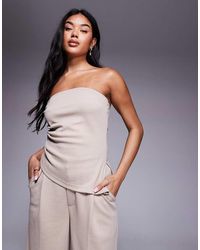 ASOS - Co-ord Strapless Ruched Side Top - Lyst