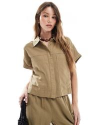 ONLY - Linen Mix Utility Shirt Co-ord - Lyst