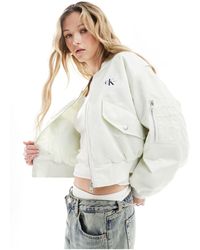 Calvin Klein - Zipped Lw Bomber Jacket - Lyst