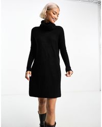 ONLY - Roll Neck Knitted Mini Sweater Dress - Lyst