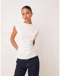 ASOS - Cotton Ruched Tank Top - Lyst