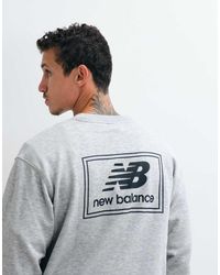 New Balance - Woven Label Graphic Sweatshirt - Lyst