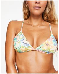Billabong - Sweet tropics ceci - top bikini a triangolo con stampa a fiori - Lyst
