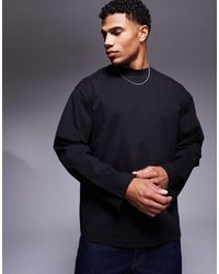 ASOS - Heavyweight Relaxed Boxy Long Sleeve Drop Shoulder T-shirt - Lyst