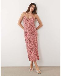 Mango - Strappy Cami Midi Dress - Lyst