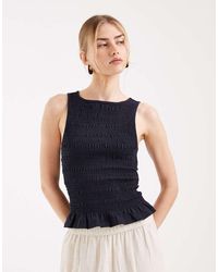 ONLY - Top Grembiule Arricciato Senza Maniche - Lyst