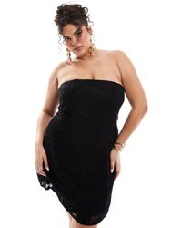 ASOS - Asos design curve – strukturiertes, trägerloses minikleid - Lyst