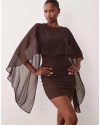 Gina Tricot - High Neck Mesh Cape Mini Dress - Lyst