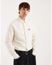 Fred Perry - Oxford Long Sleeve Logo Shirt - Lyst