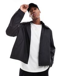 ASOS - Boxy Oversized Rubberised Jacket With Hood - Lyst