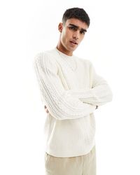 ASOS - Knitted Jumper With Spliced Cable Detailing - Lyst