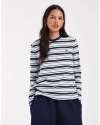 Lacoste - Stripe Long Sleeve Jersey T-shirt - Lyst
