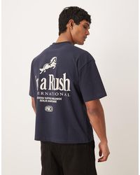 Prohibited - T-Shirt Met Grafische Paardenrace-Print Op De Achterkant - Lyst