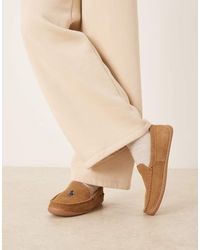 Polo Ralph Lauren - Brenan Suede Slipper With Icon Logo - Lyst