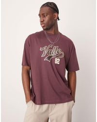 ASOS - Oversized T-shirt With Varsity Graphics - Lyst