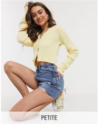 high waisted denim shorts new look