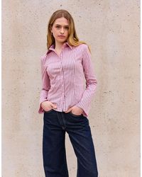 Bershka - Fitted Shirt With Flared Sleeves - Lyst