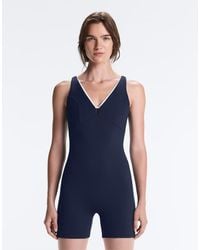 Oysho - Comfortlux Strappy V-neck Short Jumpsuit - Lyst