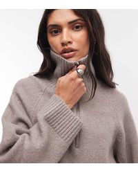 Monki - Half Zip Jumper - Lyst