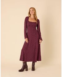 Nobody's Child - Delilah Square Neck Midi Dress - Lyst