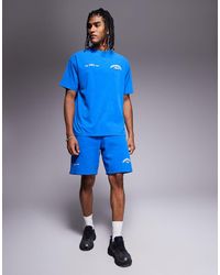 Good For Nothing - Pantalones Cortos Azules Con Logo De (Parte De Un Conjunto) - Lyst