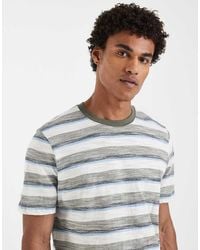 Blend - T-Shirt Vestibilità Classica Oliva Polvere A Righe - Lyst