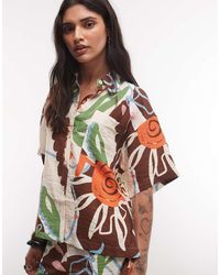 ASOS - Short Sleeve Beach Shirt Co-ord - Lyst