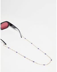 ASOS - Catenina per occhiali da sole color con perline - Lyst