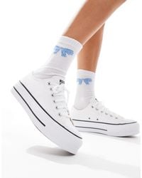Converse - Chuck Taylor All Star Lift Ox Wide Fit Platform Trainers - Lyst