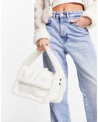 Weekday - Weekdau Lollo Faux Shearling Shoulder Bag - Lyst
