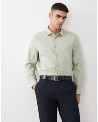 ASOS - Regular Fit Smart Linen Blend Shirt - Lyst