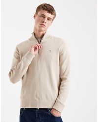 Tommy Hilfiger - Chest Logo Quarter Zip Sweater - Lyst